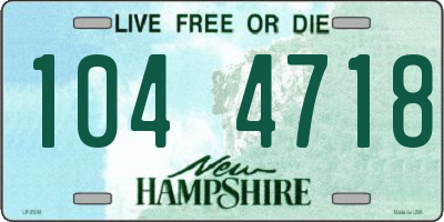NH license plate 1044718