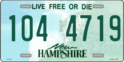 NH license plate 1044719