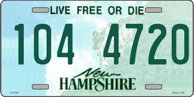 NH license plate 1044720