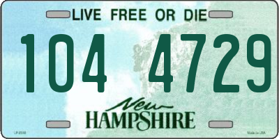 NH license plate 1044729