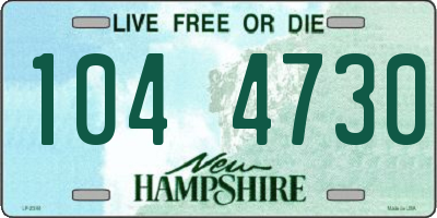 NH license plate 1044730
