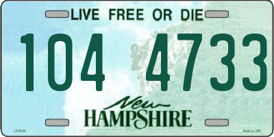 NH license plate 1044733