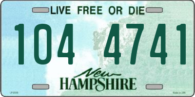 NH license plate 1044741