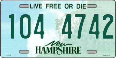 NH license plate 1044742