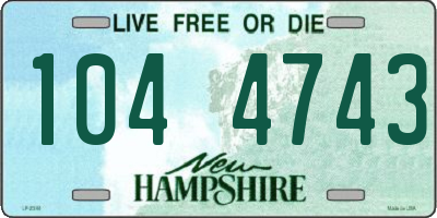 NH license plate 1044743