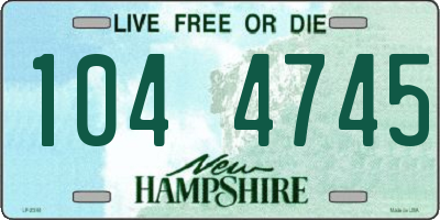 NH license plate 1044745