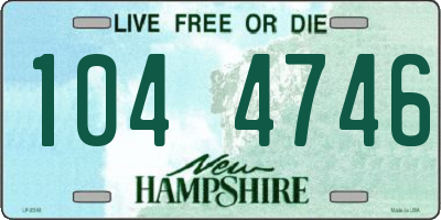NH license plate 1044746