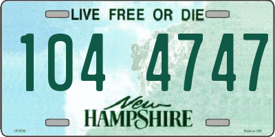 NH license plate 1044747