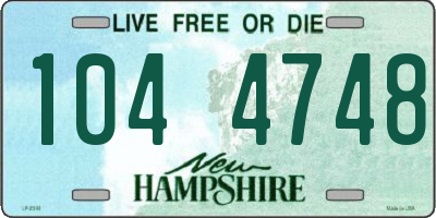NH license plate 1044748