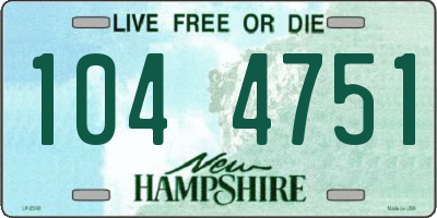 NH license plate 1044751