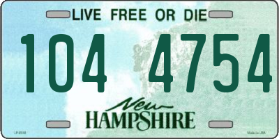 NH license plate 1044754