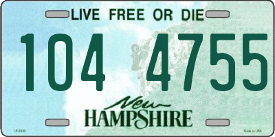 NH license plate 1044755