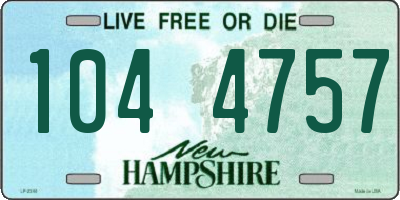 NH license plate 1044757