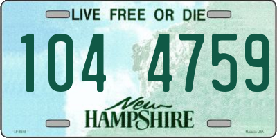 NH license plate 1044759