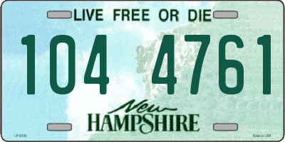 NH license plate 1044761