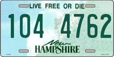 NH license plate 1044762