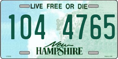 NH license plate 1044765