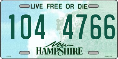 NH license plate 1044766