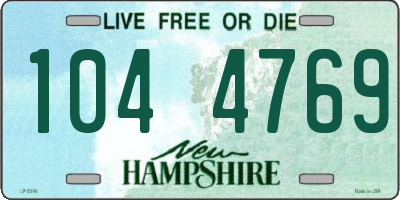 NH license plate 1044769