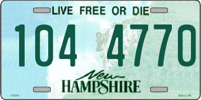 NH license plate 1044770