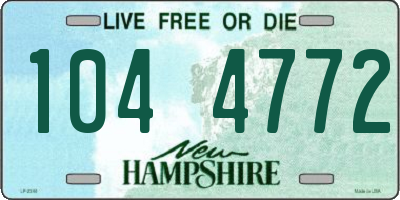 NH license plate 1044772