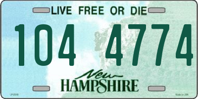 NH license plate 1044774