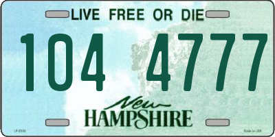 NH license plate 1044777