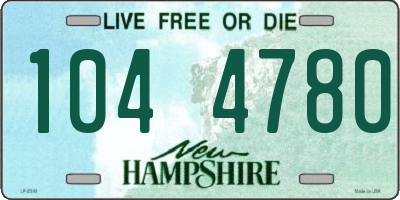 NH license plate 1044780