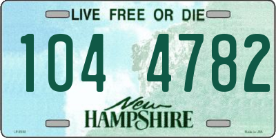 NH license plate 1044782