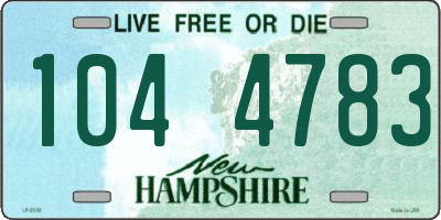 NH license plate 1044783