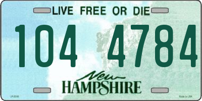 NH license plate 1044784