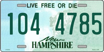 NH license plate 1044785