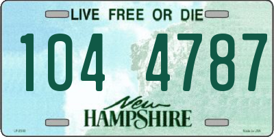 NH license plate 1044787