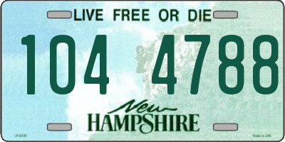 NH license plate 1044788