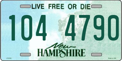 NH license plate 1044790