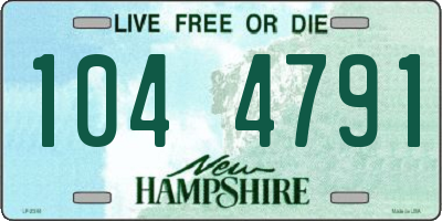 NH license plate 1044791