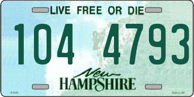 NH license plate 1044793