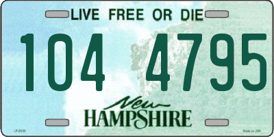 NH license plate 1044795