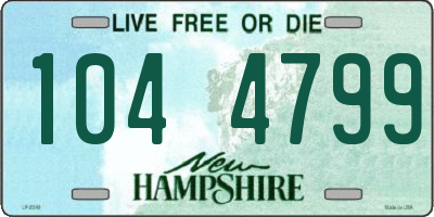 NH license plate 1044799