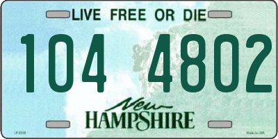 NH license plate 1044802