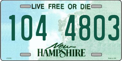 NH license plate 1044803