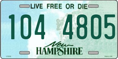 NH license plate 1044805