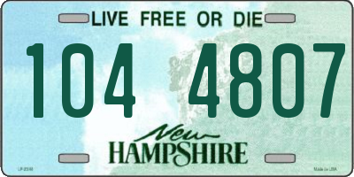 NH license plate 1044807