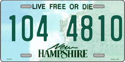 NH license plate 1044810