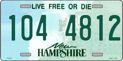 NH license plate 1044812