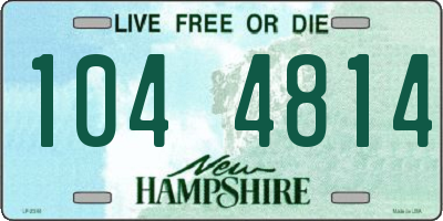 NH license plate 1044814