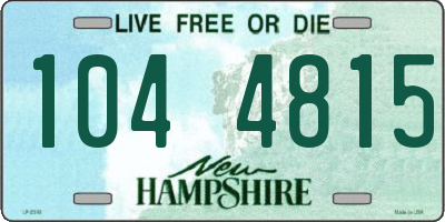 NH license plate 1044815
