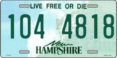 NH license plate 1044818