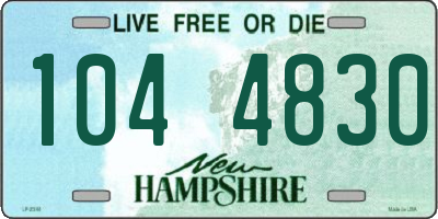 NH license plate 1044830