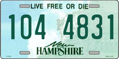 NH license plate 1044831